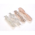 Hand made hair accessories bling crystal rhinestone barrette silver hair clip for women